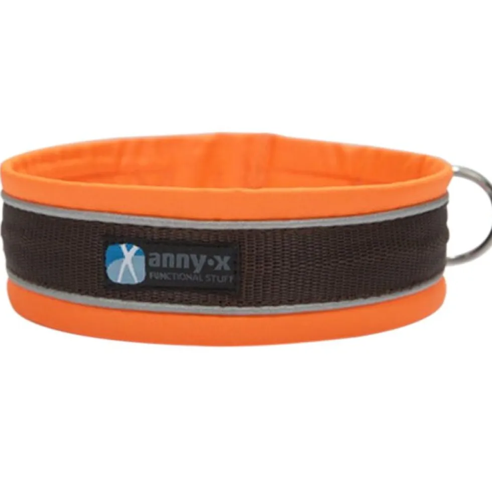 Anny-x Steckhalsband Protect, leuchtorange/braun