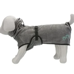 Bademantel für Hunde, Frottee, grau