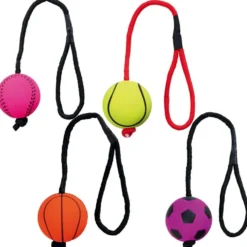 Ball am Seil, Moosgummi, schwimmt, 6cm/30cm