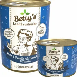 Betty's Landhausküche Dose Huhn, Forelle + Borretschöl