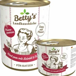 Betty's Landhausküche Dose Rind pur mit Leinöl
