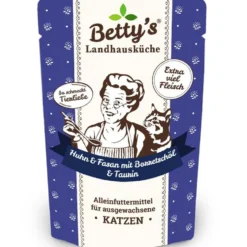 Betty's Landhausküche Pouch Huhn, Fasan + Borretschöl 100g