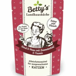 Betty's Landhausküche Pouch Rind, Herz + Borretschöl 100g