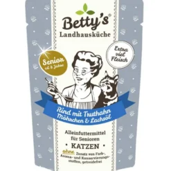 Betty's Landhausküche Pouch Senior Rind + Truthahn 100g