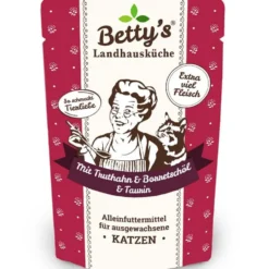 Betty's Landhausküche Pouch Truthahn + Borretschöl 100g