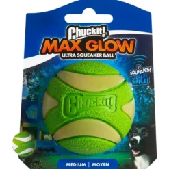 Chuckit Max Glow Ultra Squeaker Ball, M: 6cm