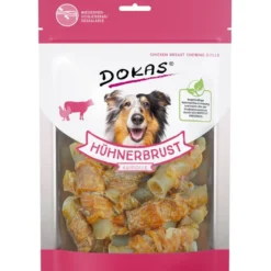 Dokas Dog Snack Hühnerbrust Kaurolle 250g
