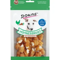 Dokas Dog Snack Hühnerbrust mit Kokosnuss 60g