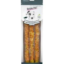 Dokas Dog Snack 1m Kaurolle mit Hühnchen, 3x34cm, 315g
