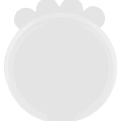 2 Dosendeckel, Silikon, 7,6 cm, transparent