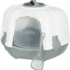 Ecktoilette Maro, mit Haube, taupe/creme, 60x43x52cm