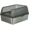 Edelstahltoilette Niro, mit Rand, 40x29x52cm, grau