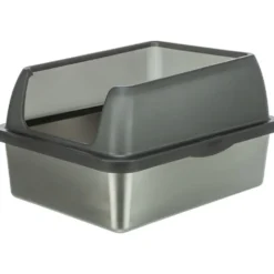 Edelstahltoilette Niro, mit Rand, 40x29x52cm, grau