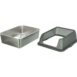 Edelstahltoilette Niro, mit Rand, 40x29x52cm, grau