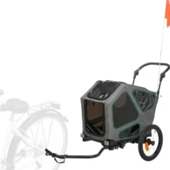 Fahrrad-Anhänger für Hunde, grau/salbei