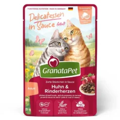 GranataPetKatze DeliCATessen Sauce Huhn+ Rinderherzen 100g