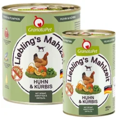 Granatapet Lieblingsmahlzeit Huhn und Kürbis