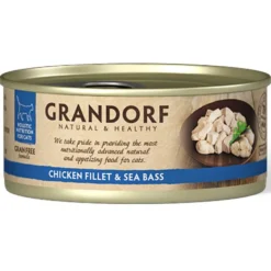 Grandorf Katze Dose Hühnerbrust + Wolfsbarsch 70g