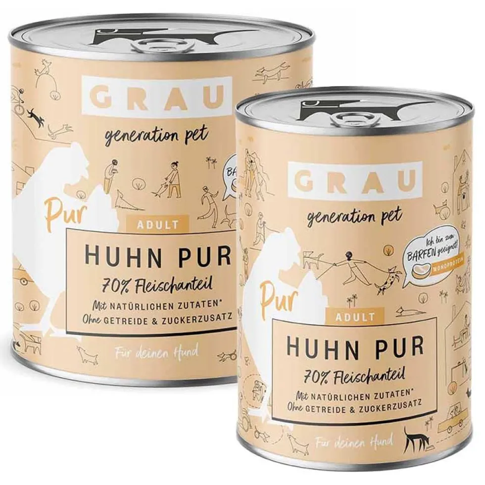 Grau Hund Adult Huhn Pur