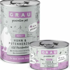 Grau Katze Adult Huhn und Putenherzen