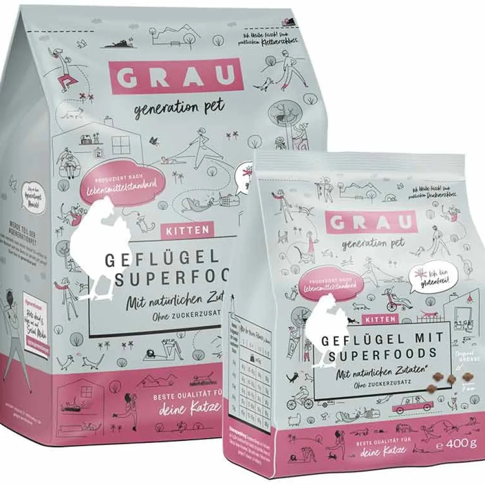 Grau Katze Kitten Geflügel mit Superfoods