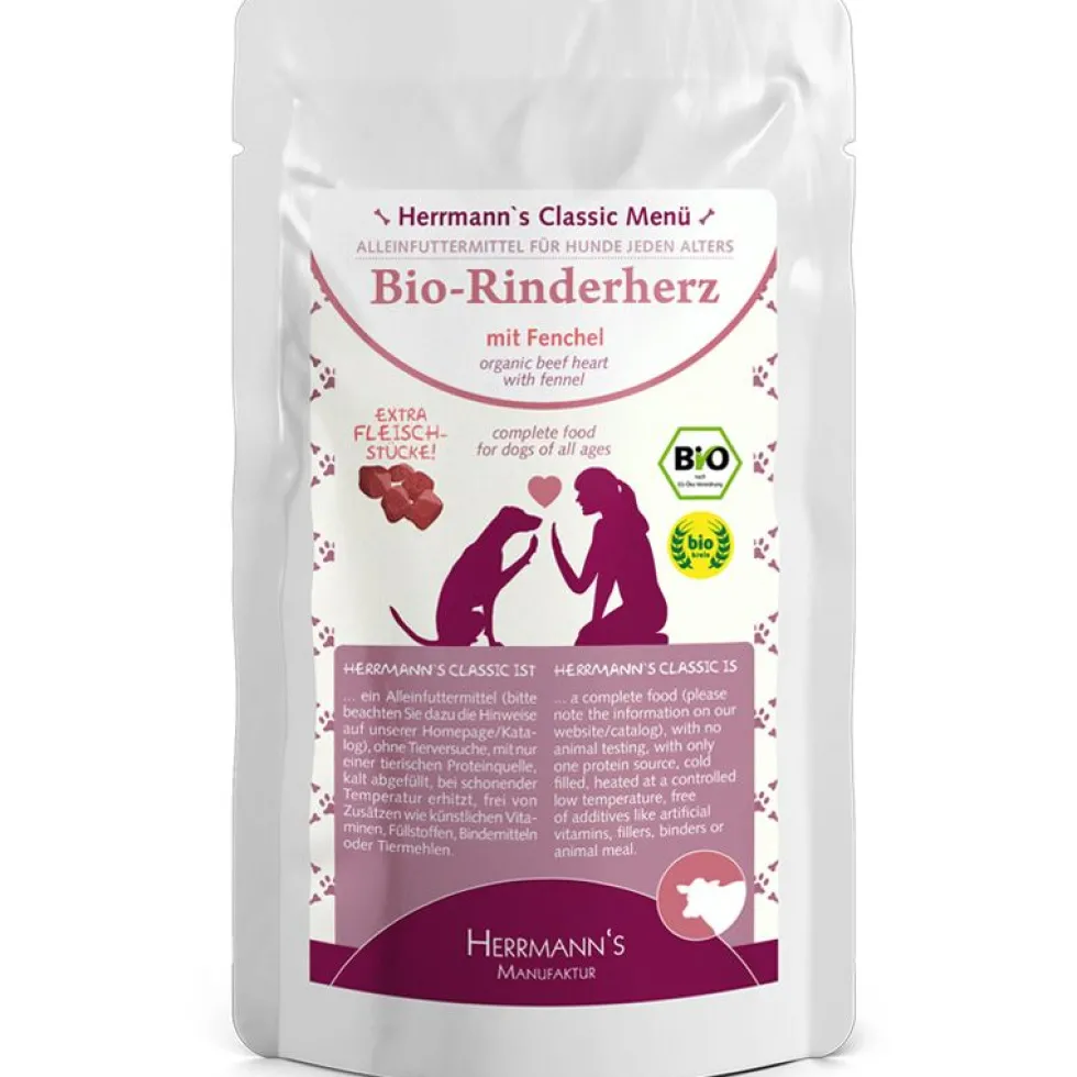 Herrmanns Standbeutel Bio-Rinderherz mit Fenchel 130g