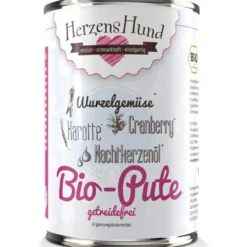 HerzensHund Bio-Pute mit Bio-Karotte -getreidefrei-