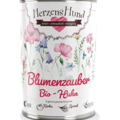 HerzensHund Blumenzauber - Bio-Huhn mit Bio-Apfel