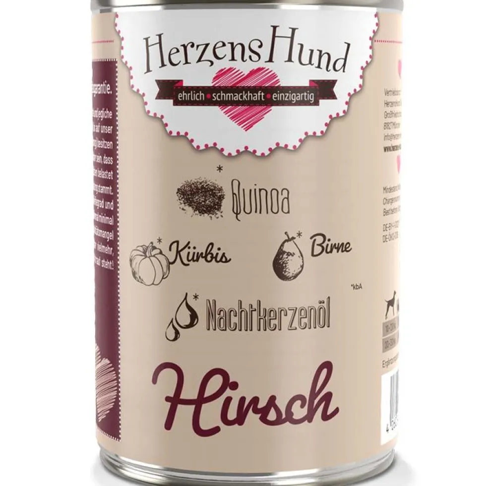 HerzensHund Hirsch mit Bio-Gemüse