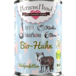 HerzensHund Welpe Bio-Huhn mit Bio-Karotte