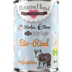 HerzensHund Welpe Bio-Rind mit Bio-Kürbis