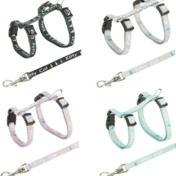 Junior Katzengeschirr mit Leine, Nylon, 21–33cm/8mm, 1,20m