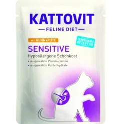 Kattovit Pouch Sensitive mit Huhn und Pute 85g
