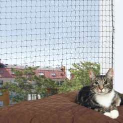 Katzen Schutznetz, 4 x 3 m, schwarz