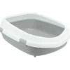 Katzentoilette Primo XXL m. Rand, 56x25x71cm, grau/weiß