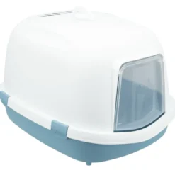 Katzentoilette Primo XXL Top m. Haube, 56x47x71cm, blau/weiß