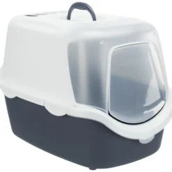 Katzentoilette Vico Open Top, 40x40x56 cm, blaugrau/weiß