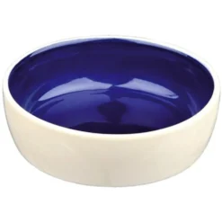 Keramiknapf, Katze, 0,3 l / 12 cm, creme/blau