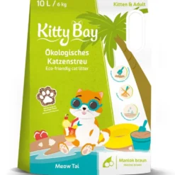 Kitty Bay Katzenstreu Meow Tai - Maniok braun 10 Liter