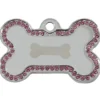 Knochen Groß Chrom Steine Pink Motiv Knochen