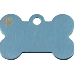 Knochen Klein Blau Pastell mit Motiv Pfote