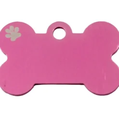 Knochen Klein Pink pastell mit Motiv Pfote