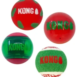 KONG Holiday Occasions Balls Md, 4 Stück