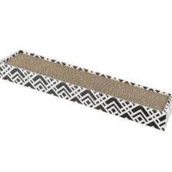 Kratzpappe Scratchy, 48 x 5 x 13 cm, schwarz/weiß