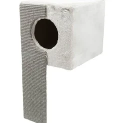 Kuschelhöhle für Regale mit Kratzbrett, 33x70x37 cm, grau
