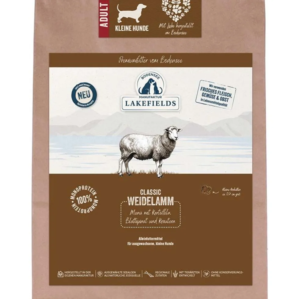 Lakefields Trockenfleisch-Menü kleine Hunde Lamm 1 kg