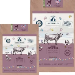 Lakefields Trockenfleisch-Menü Welpen Rind