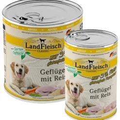 Landfleisch pur Geflügel mit Reis (Extra mager)