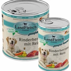 Landfleisch pur Rinderherzen mit Reis