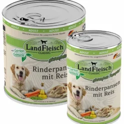 Landfleisch pur Rinderpansen mit Reis